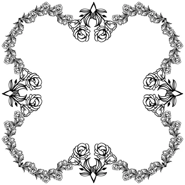 Elegante marco floral, para varias tarjetas de felicitación. Vector — Archivo Imágenes Vectoriales