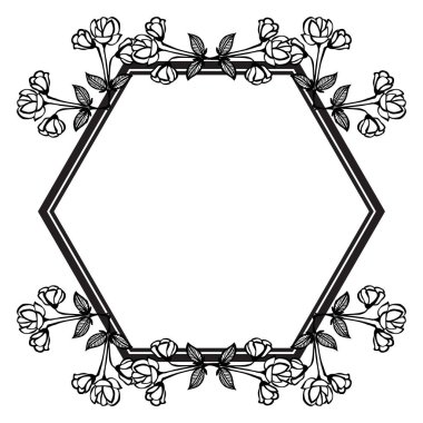 Çiçek çizim ile Desen siyah, kart modern özelliği. Vektör