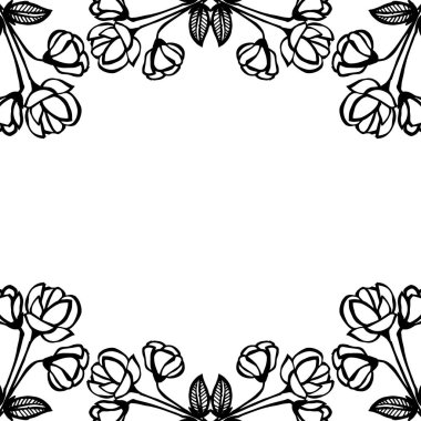 Zarif kart, çiçek çerçeve tasarım güzelliği, tebrik kartları. Vektör