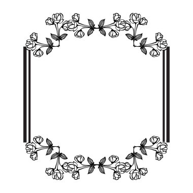Zarif kart, çiçek çerçeve tasarım güzelliği, tebrik kartları. Vektör