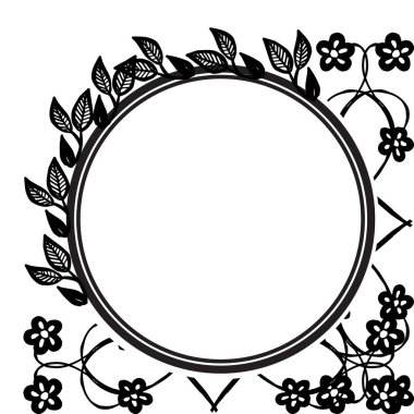 Tasarım çerçevesi, kart çeşitli şekli için benzersiz çiçek. Vektör
