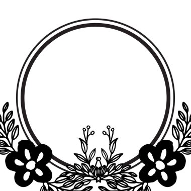 Güzel tasarım kartı, kalabalık çiçek çerçeve. Vektör