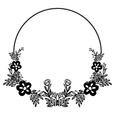 Kart dekoratif, süs çiçek çerçeve. Vektör