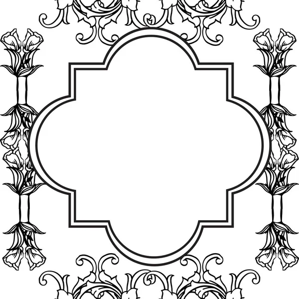 Isoliert auf einem weißen, floralen Rahmen für Ornamente Geburtstagskarten. Vektor — Stockvektor