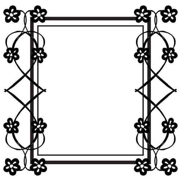 Marco de diseño, flor única para varias formas de tarjeta. Vector — Archivo Imágenes Vectoriales