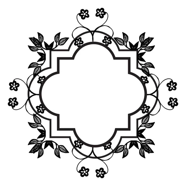 Tarjeta decorativa con flores vintage, aislada sobre fondo blanco. Vector — Vector de stock