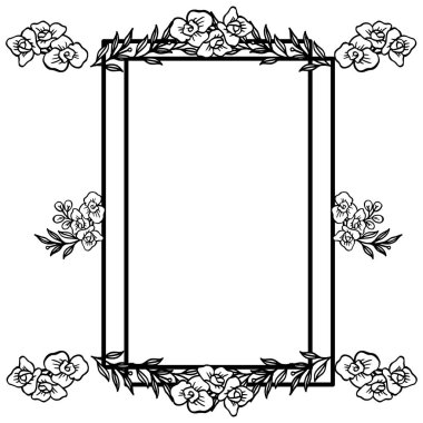 Posterli çelenk çerçevesinin vektör illüstrasyon dokusu