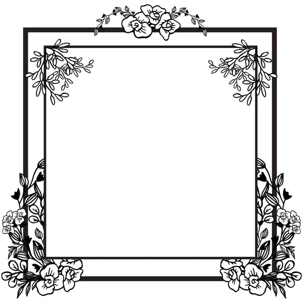 Vektor Illustration Einladungskarte für sehr schöne florale Rahmen — Stockvektor