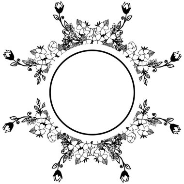 Vektör illüstrasyon kart dekoratif ile yaprak çiçek çerçeveleri çeşitli kalabalık