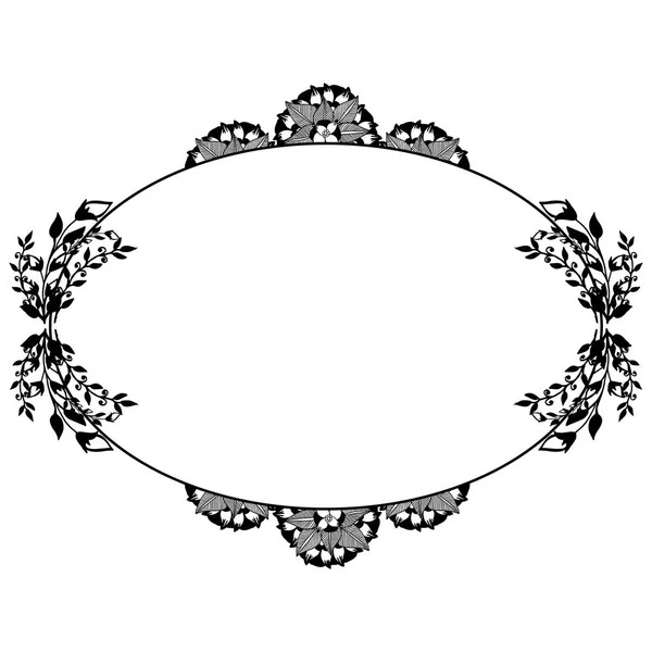 Marco de flores de decoración, aislado sobre fondo blanco. Vector — Archivo Imágenes Vectoriales