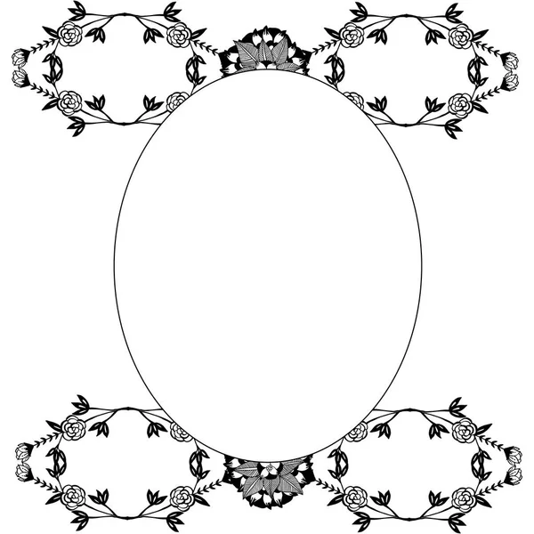 Einladungskarte für die Schönheit des Kranzrahmens. Vektor — Stockvektor