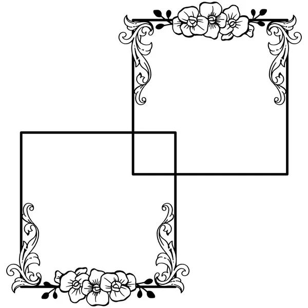 Wenskaart, schoonheid van de krans frame. Vector — Stockvector