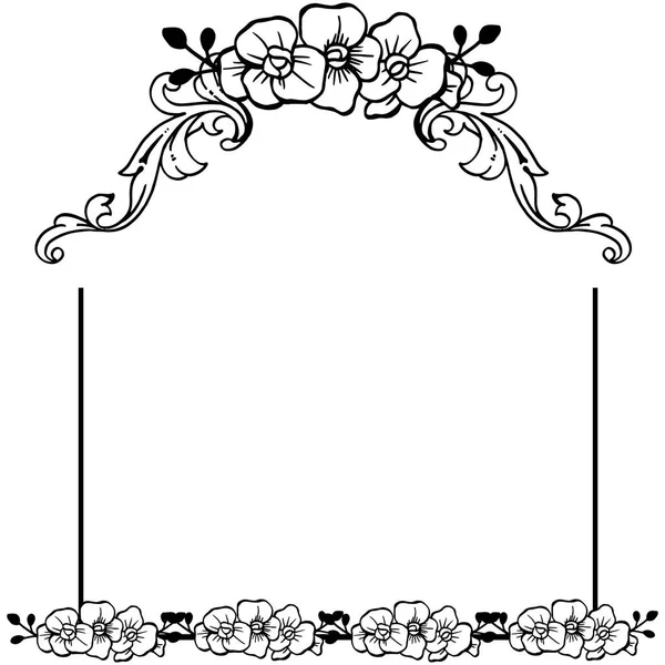 Affiche pour motif de cadre de fleur. Vecteur — Image vectorielle