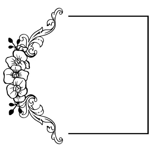 Affiche pour motif de cadre de fleur. Vecteur — Image vectorielle