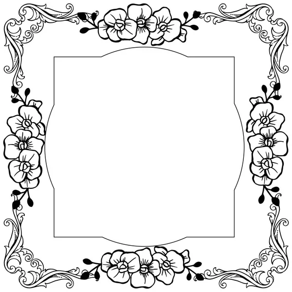 Карточка дизайн для листьев и цветочная рамка. Вектор — стоковый вектор
