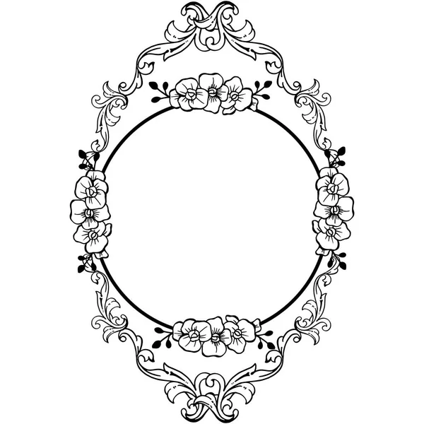 Kaart ontwerp voor bladeren en bloem frame. Vector — Stockvector