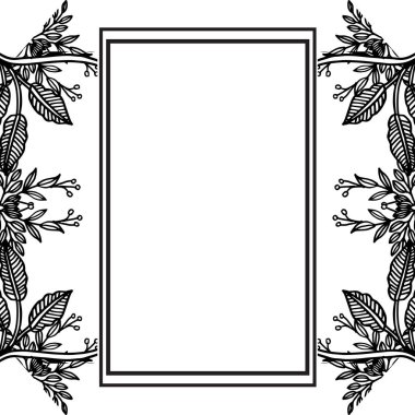 Zarif çeşitli kart, güzel çiçek ve yaprak. Vektör