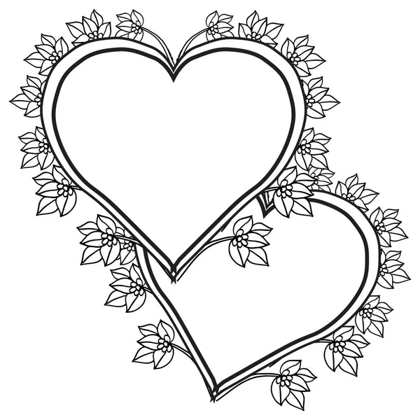 Vintage çiçekler ile Grafik kartı, sevimli çiçek çerçeve özelliği. Vektör