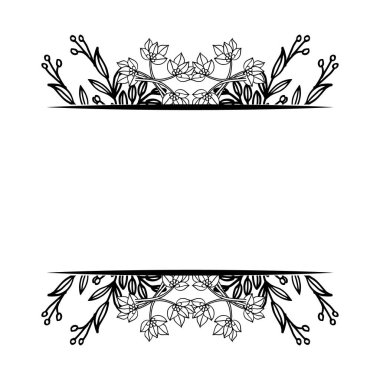 Tebrik kartı için çiçek çerçeve süslü duvar kağıdı. Vektör