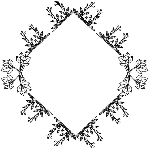 Multitud y lindos marcos de flores, decoración sobre fondo. Vector — Archivo Imágenes Vectoriales