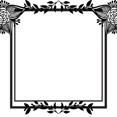 Zarif çiçek ve kalabalık yaprağı ile süs tasarım kartı. Vektör