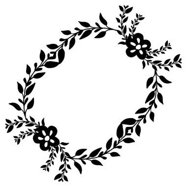 Tasarım öğesi, zarif çiçek çerçeve, çeşitli tebrik kartı. Vektör