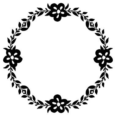 Tasarım öğesi, zarif çiçek çerçeve, çeşitli tebrik kartı. Vektör