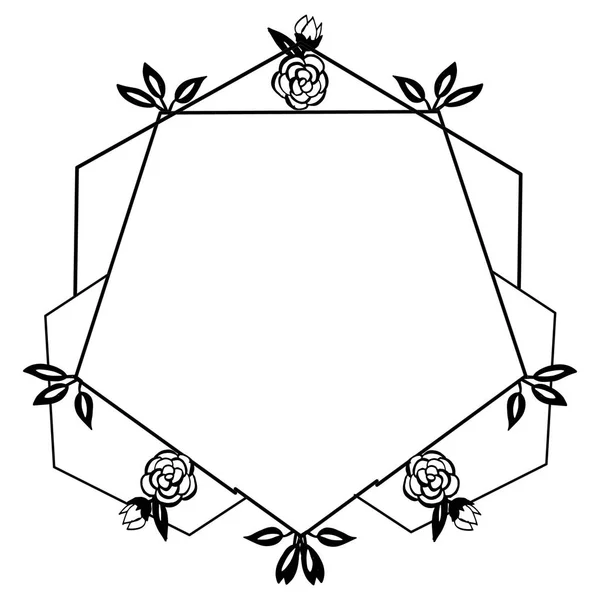 Dekorativa element för konstverk av blommig ram. Vektor — Stock vektor