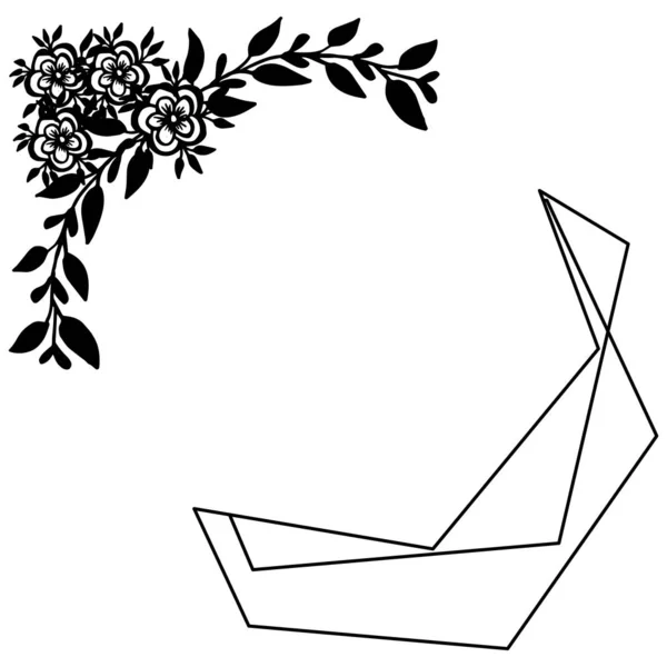 Corona y hojas adornadas, diseño de plantilla. Vector — Vector de stock