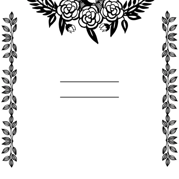 Cornice decorativa con sfondo floreale bianco. Vettore — Vettoriale Stock