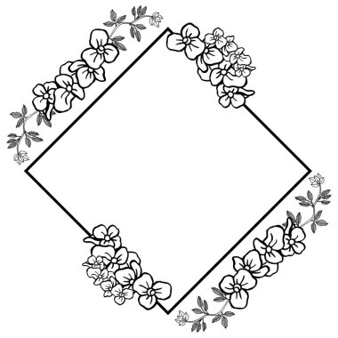 Beyaz arka plan üzerinde modern çelenk çerçevesi için tasarım. Vektör