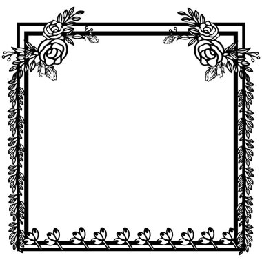 Güzel gül çiçek çerçeve, beyaz arka plan üzerinde izole. Vektör