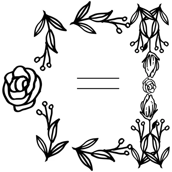 Diseño decorativo para el marco de flores de patrón rosa. Vector — Archivo Imágenes Vectoriales