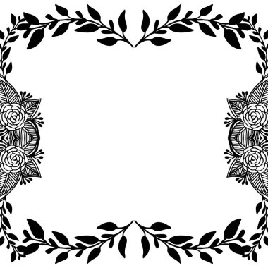 Tasarım tebrik kartı, desen çiçek çerçeve. Vektör