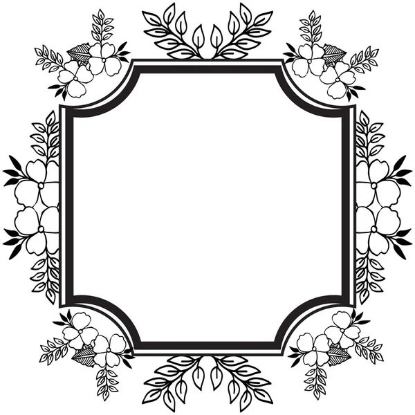 Decorativo del borde, el patrón de las tarjetas distintas, la flor de flor. Vector — Vector de stock