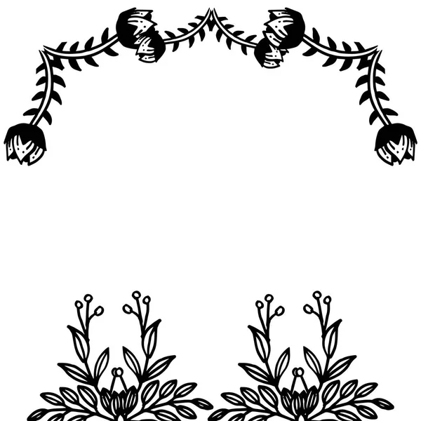 Nowoczesny design z kwiatowym ramą, odizolowany na białym tle. Wektor — Wektor stockowy