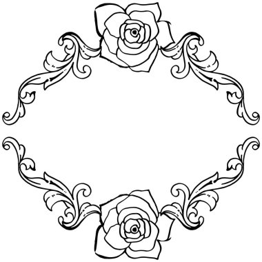 Kartların çeşitli tasarım için, çiçek çerçeve ile grafik Desen. Vektör