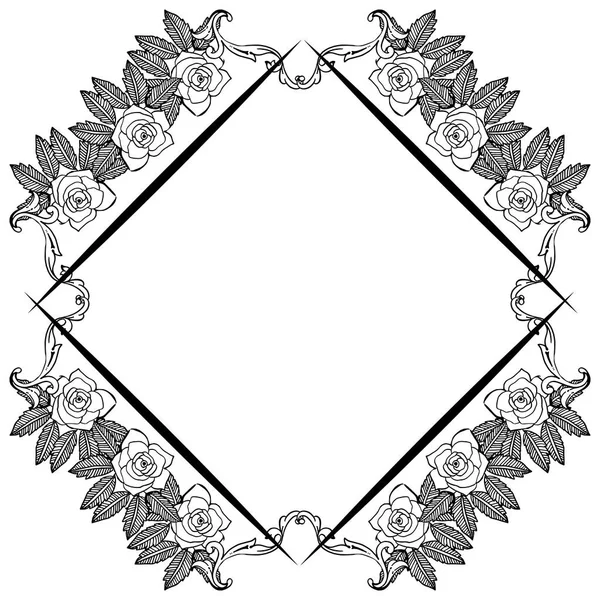 Κομψό σχέδιο Floral πλαίσιο, διακόσμηση των διαφόρων καρτών. Διάνυσμα — Διανυσματικό Αρχείο