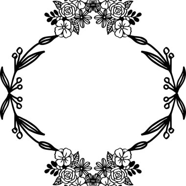 Süslü çiçek çerçeve, desen tasarımı benzersiz, güzel, tebrik kartları için. Vektör