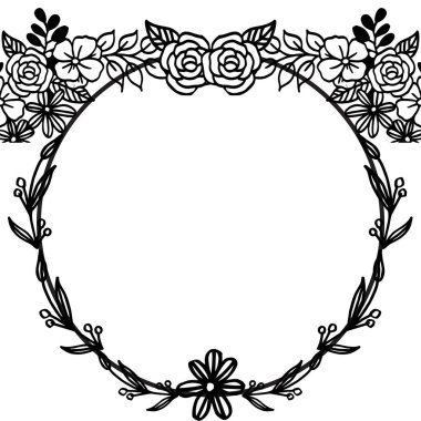 Süslü çiçek çerçeve, desen tasarımı benzersiz, güzel, tebrik kartları için. Vektör