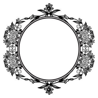 Şablon tasarım tebrik kartları, çiçek çerçevesi güzellik yaprağı. Vektör