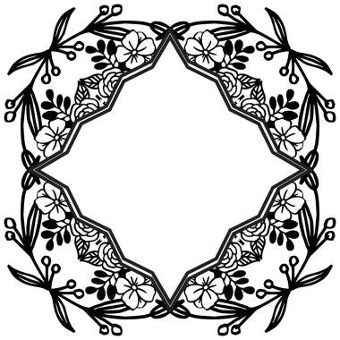 Çerçeveler, çiçek ve yaprak, düğün davetiye kartları güzel şekiller. Vektör