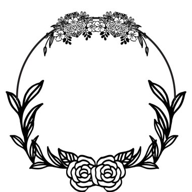 Çerçeveler, çiçek ve yaprak, düğün davetiye kartları güzel şekiller. Vektör