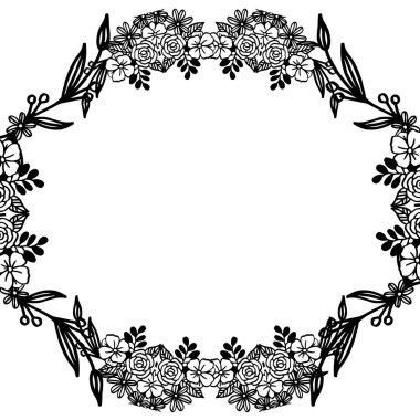 Çerçeveler, çiçek ve yaprak, düğün davetiye kartları güzel şekiller. Vektör