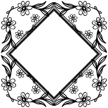 Beyaz bir zemin üzerinde izole, çeşitli zarif çiçek çerçeveleri, kartların tasarım duvar kağıdı için. Vektör