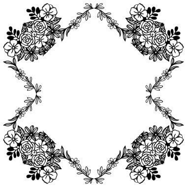 Beyaz bir zemin üzerinde izole, çeşitli zarif çiçek çerçeveleri, kartların tasarım duvar kağıdı için. Vektör