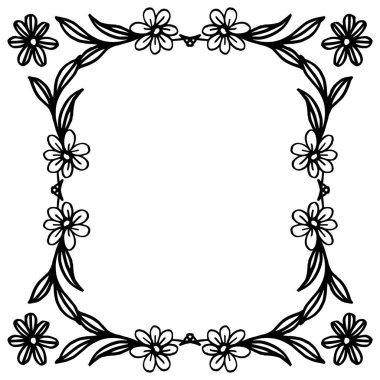 Vintage set, süs çiçek çerçeve, dekorasyon düğün davetiye kartları. Vektör