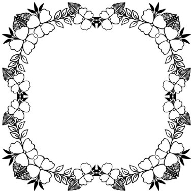 Tebrik kartları için şablon, çiçek çerçeve güzel tasarım. Vektör