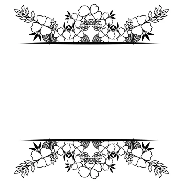 Fondos de pantalla de carteles con decoración de marco floral, hermosa forma. Vector — Vector de stock