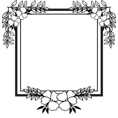 Stil benzersiz, güzel siyah çiçek çerçeve ile zarif kartlar. Vektör